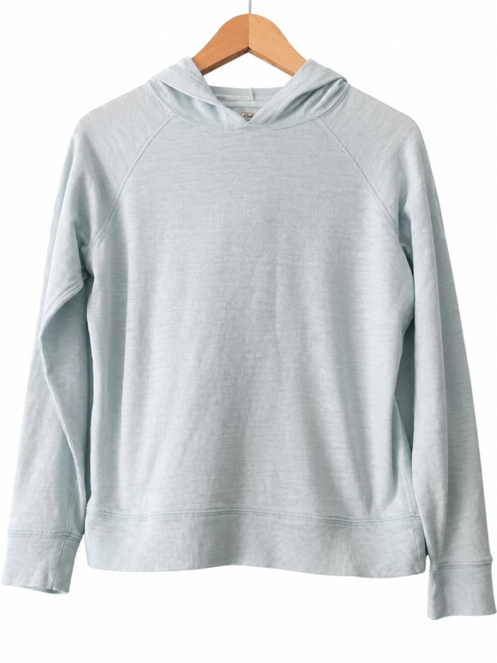 Faherty Light Blue Sunwashed 100% Organic Cotton Slub Hoodie Coastal XS